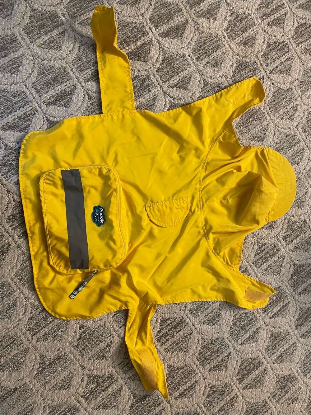 Large Yellow Dog Raincoat with Hood